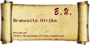 Brancsits Ulrika névjegykártya